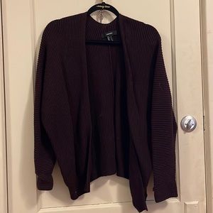 Deep wine color cardigan